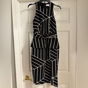 NWTA MIDI Black & White Dress XS